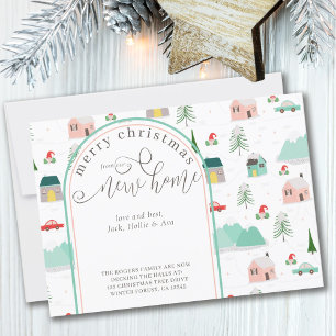 Kerstmis uit New House Mountain Village Moving Aankondiging