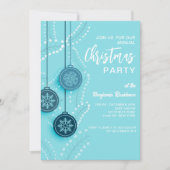 Kerstmis uitnodigen Party kaart met QR Code (Voorkant)