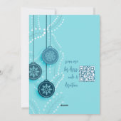 Kerstmis uitnodigen Party kaart met QR Code (Achterkant)