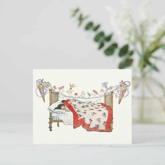 Kerstmis  uitnodiging briefkaart (Staand voorkant)