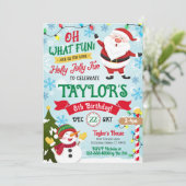 Kerstmis uitnodiging Kind (Staand voorkant)