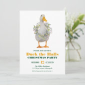 Kerstmis, uitnodiging van de Halls Party (Staand voorkant)