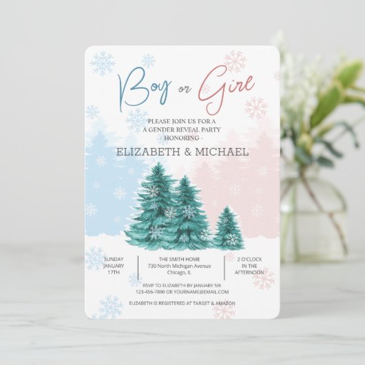 Kerstmis: uitnodiging voor deelname (Staand voorkant)