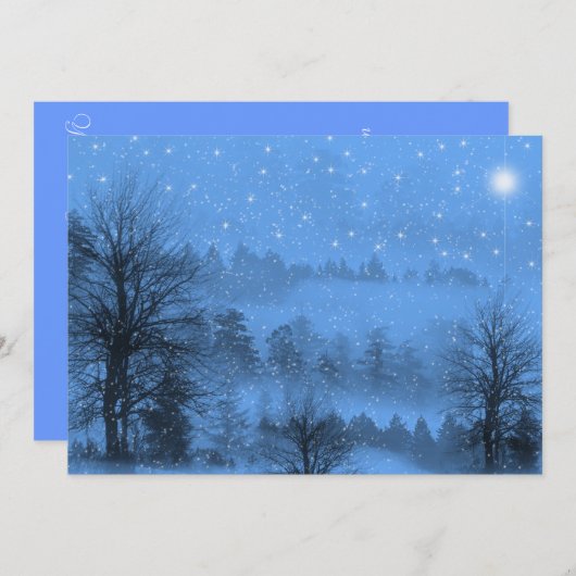 Kerstmis, uitnodiging voor feestdag (Voorkant / Achterkant)