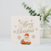 Kerstmis uitnodigingskaart kaart (Staand voorkant)