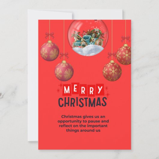 Kerstmis uitnodigingskaarten kaart (Voorkant)