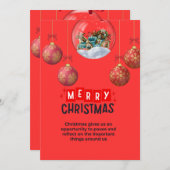 Kerstmis uitnodigingskaarten kaart (Voorkant / Achterkant)