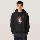 Kerstmis unicorn Deer Kerstmis Hoodie (Voorkant volledig)