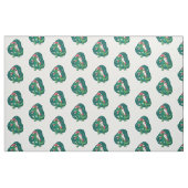 kerstmis unicorn dinosaur santa stof (Fat Quarter)
