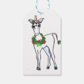 Kerstmis Unicorn, geloof gewoon Cadeaulabel (Achterkant)