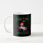 Kerstmis unicorn Outfit Funny Kerstmis Pattern U Koffiemok (Links)