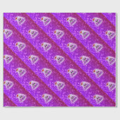 Kerstmis Unicorn Poop Emoji Glow Cadeaupapier (Vlak)