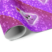Kerstmis Unicorn Poop Emoji Glow Cadeaupapier (Rol Hoek)