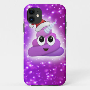 Kerstmis Unicorn Poop Emoji Glow Case-Mate iPhone Case
