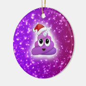 Kerstmis Unicorn Poop Emoji Glow Keramisch Ornament (Links)