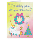 Kerstmis Unicorn Snowflakes en Wreate (Voorkant)