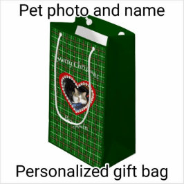Kerstmis uw huisdier foto aangepaste tekst klein cadeauzakje