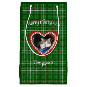 Kerstmis uw huisdier foto aangepaste tekst klein cadeauzakje (Voorkant)