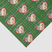 Kerstmis uw huisdier foto aangepaste tekst patroon tissuepapier (Detail)