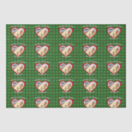 Kerstmis uw huisdier foto aangepaste tekst patroon tissuepapier