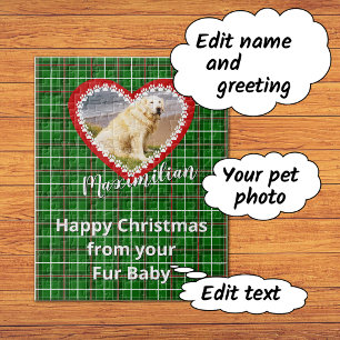 Kerstmis uw huisdier foto gepersonaliseerd legpuzzel