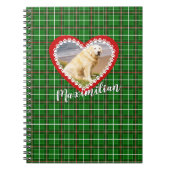 Kerstmis uw huisdier foto rood groen notitieboek (Voorkant)