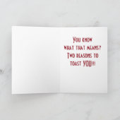 KERSTMIS & UW VERJAARDAG=2 REDENEN OM TE VIEREN FEESTDAGEN KAART (Binnen)