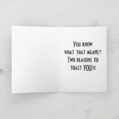 KERSTMIS & UW VERJAARDAG=2 REDENEN OM TE VIEREN FEESTDAGEN KAART (Binnen)