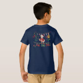 Kerstmis Vader Eend Cartoon T-shirt (Achterkant volledig)