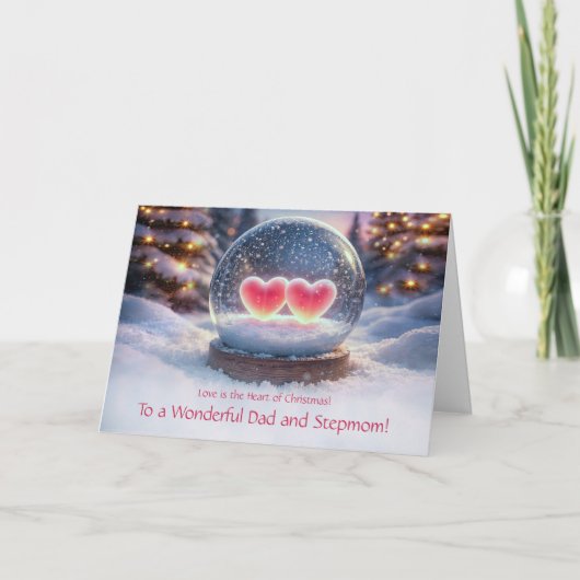 Kerstmis Vader Stiefmoeder Kaart (Voorkant)