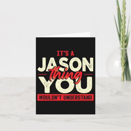 Kerstmis Vaders Dag Verjaardag Naam Jason Kaart (Voorkant)