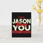 Kerstmis Vaders Dag Verjaardag Naam Jason Kaart (Gele Bloem)