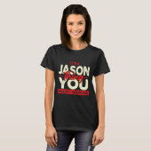 Kerstmis Vaders Dag Verjaardag Naam Jason T-shirt (Voorkant volledig)