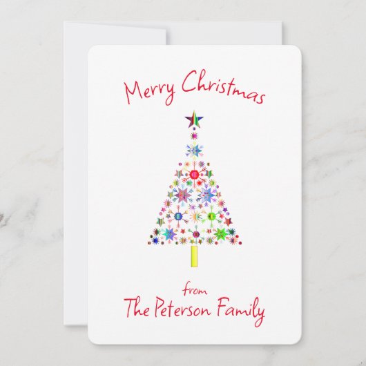 Kerstmis Vakantie Boom Kunstkaart Feestdagenkaart (Voorkant)