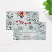 Kerstmis/vakantie botanische bokeh cadeaubon visitekaartje (Bureau)