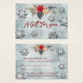 Kerstmis/vakantie botanische bokeh cadeaubon visitekaartje