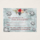 Kerstmis/vakantie botanische bokeh cadeaubon visitekaartje