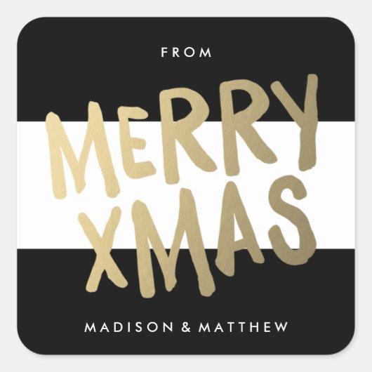 Kerstmis | Vakantie cadeaubonnen Vierkante Sticker (Voorkant)