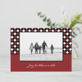 Kerstmis Vakantie Fotokaart Feestdagenkaart (Staand voorkant)