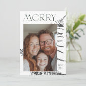 Kerstmis Vakantie Fotokaart Kaart (Staand voorkant)