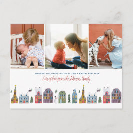 Kerstmis Vakantie | leuke huizen | Briefkaart van