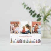 Kerstmis Vakantie | leuke huizen | Briefkaart van (Staand voorkant)