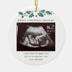 Kerstmis Vakantie Oma Aandenken Echografie Keramisch Ornament