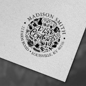 Kerstmis Vakantie Script Cute Retouradres Zelfinktende Stempel