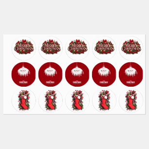 Kerstmis Vakantie Stickers