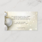 Kerstmis, Vakantie Verlichting, Decoraties, Douane Visitekaartje (Achterkant)