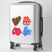 Kerstmis | Vakantiedagen groot Sticker (Koffer)