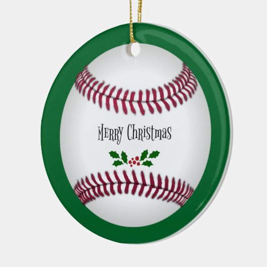 Kerstmis, vakantiegangers, keramisch ornament (Links)