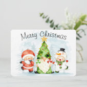 Kerstmis Vakantiegroetkaart Feestdagenkaart (Staand voorkant)