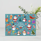 Kerstmis-vakantiekaart Feestdagenkaart (Staand voorkant)